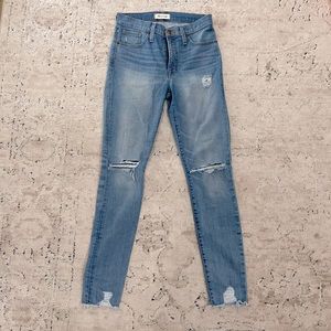 Madewell 9” high rise skinny jeans 28T